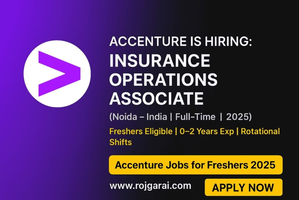 Accenture Insurance Operations Associate Job in India